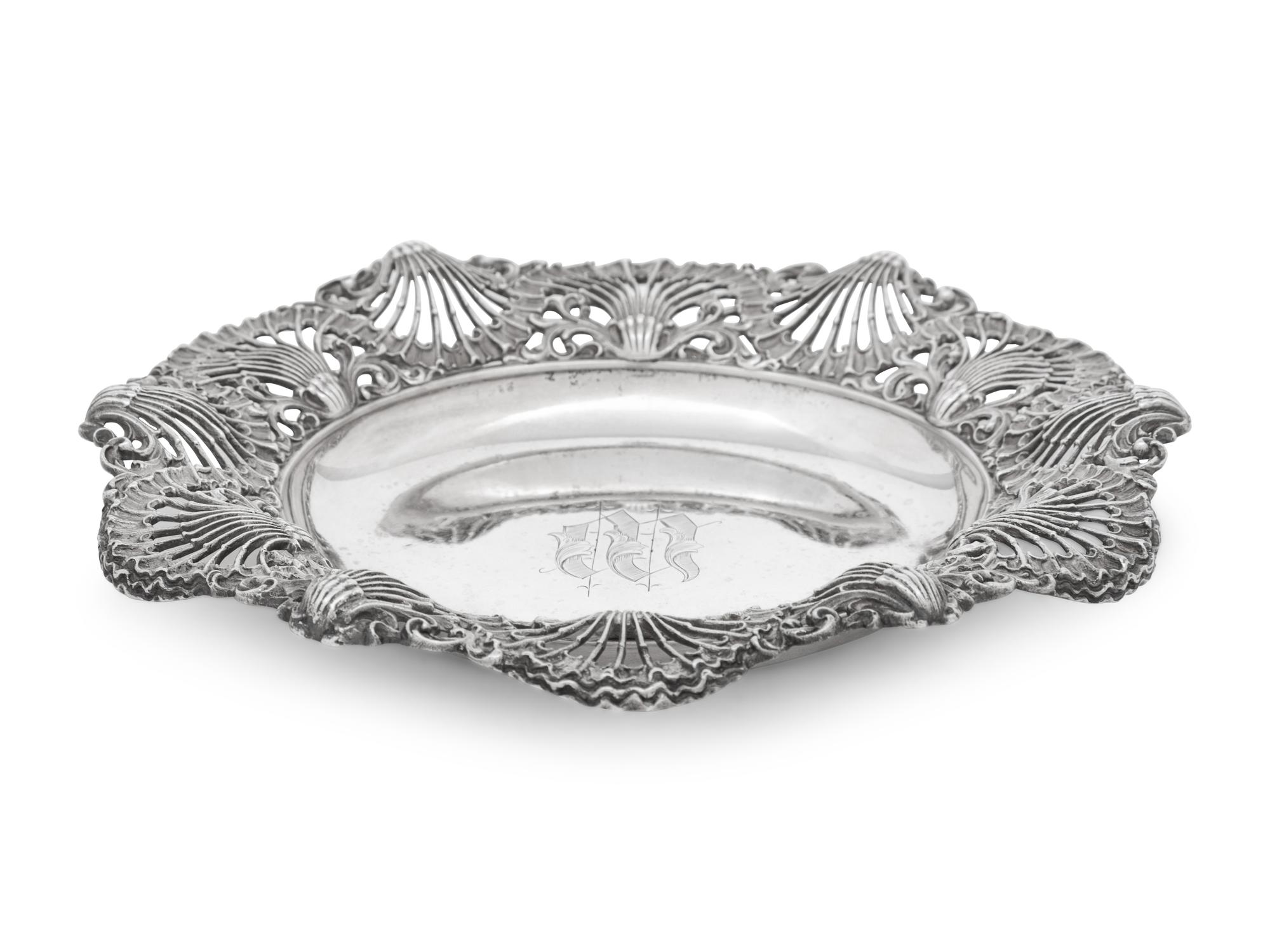 An American Silver Oyster Dish