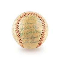 A 1958 Chicago White Sox Team Signed Autograph Baseball Including Nellie Fox (Beckett Authentication Services) - 29 Signatures