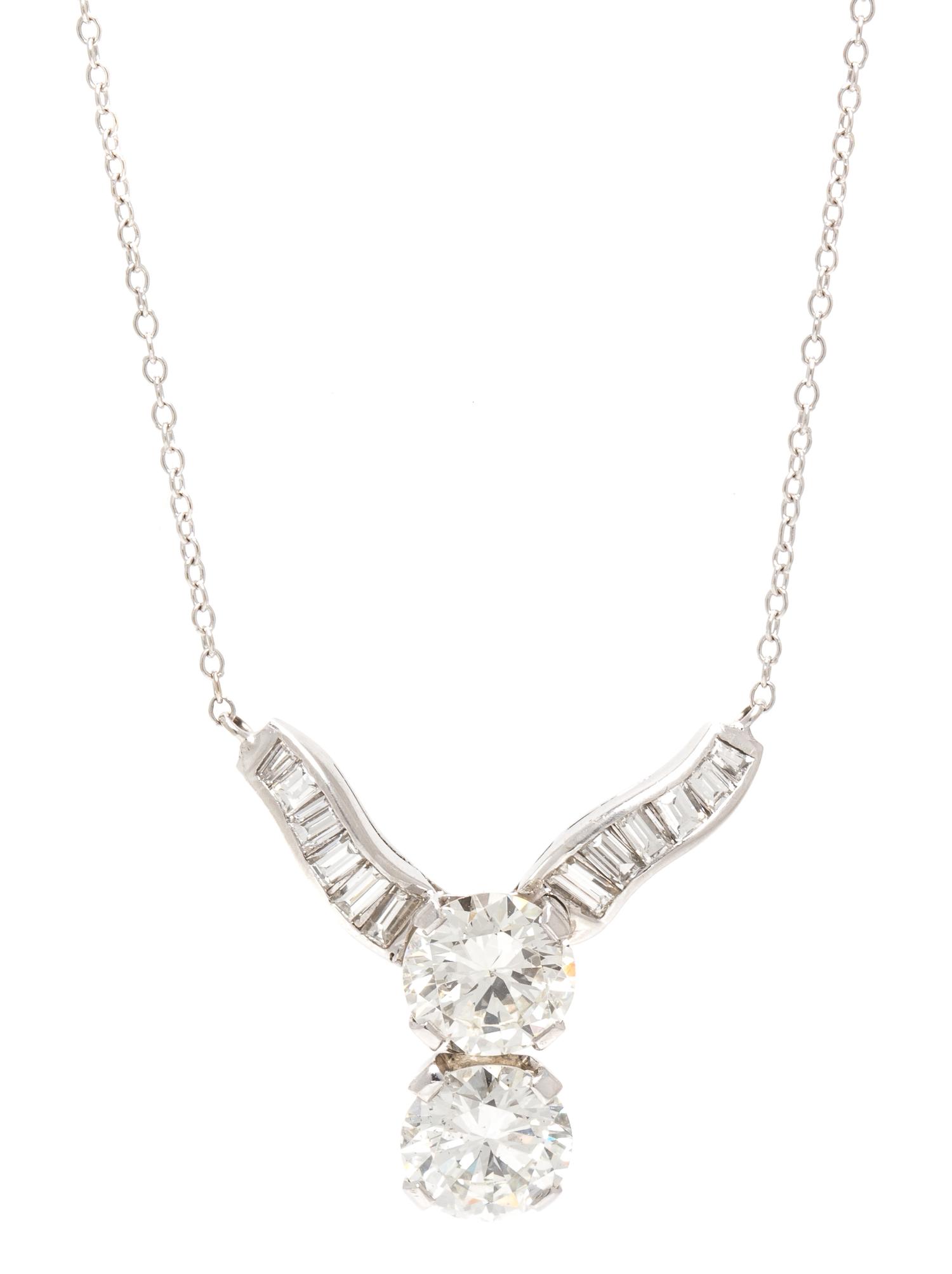 A Vintage Platinum and Diamond Pendant, 4.40 dwts.