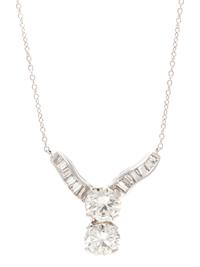 A Vintage Platinum and Diamond Pendant, 4.40 dwts.