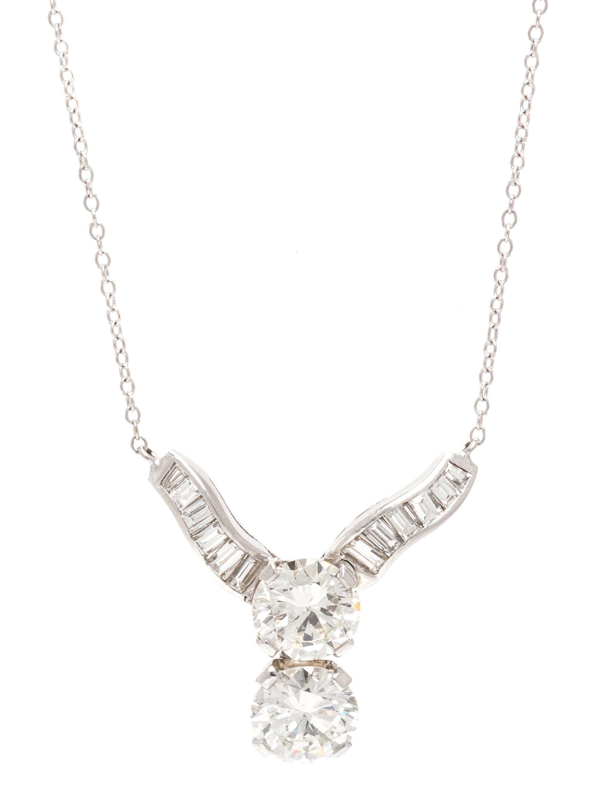 A Vintage Platinum and Diamond Pendant, 4.40 dwts.