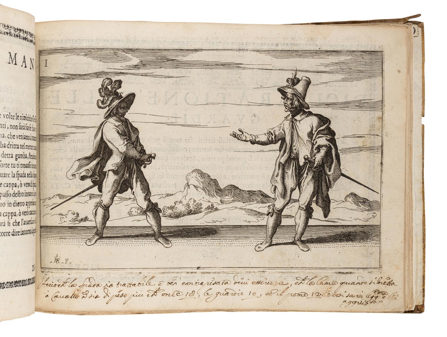 CAPOFERRO, Ridolfo. Gran simulacro dell'arte e dell'uso della scherma . Siena: Salvestro Marchetti & Camillo Turi, 1610.