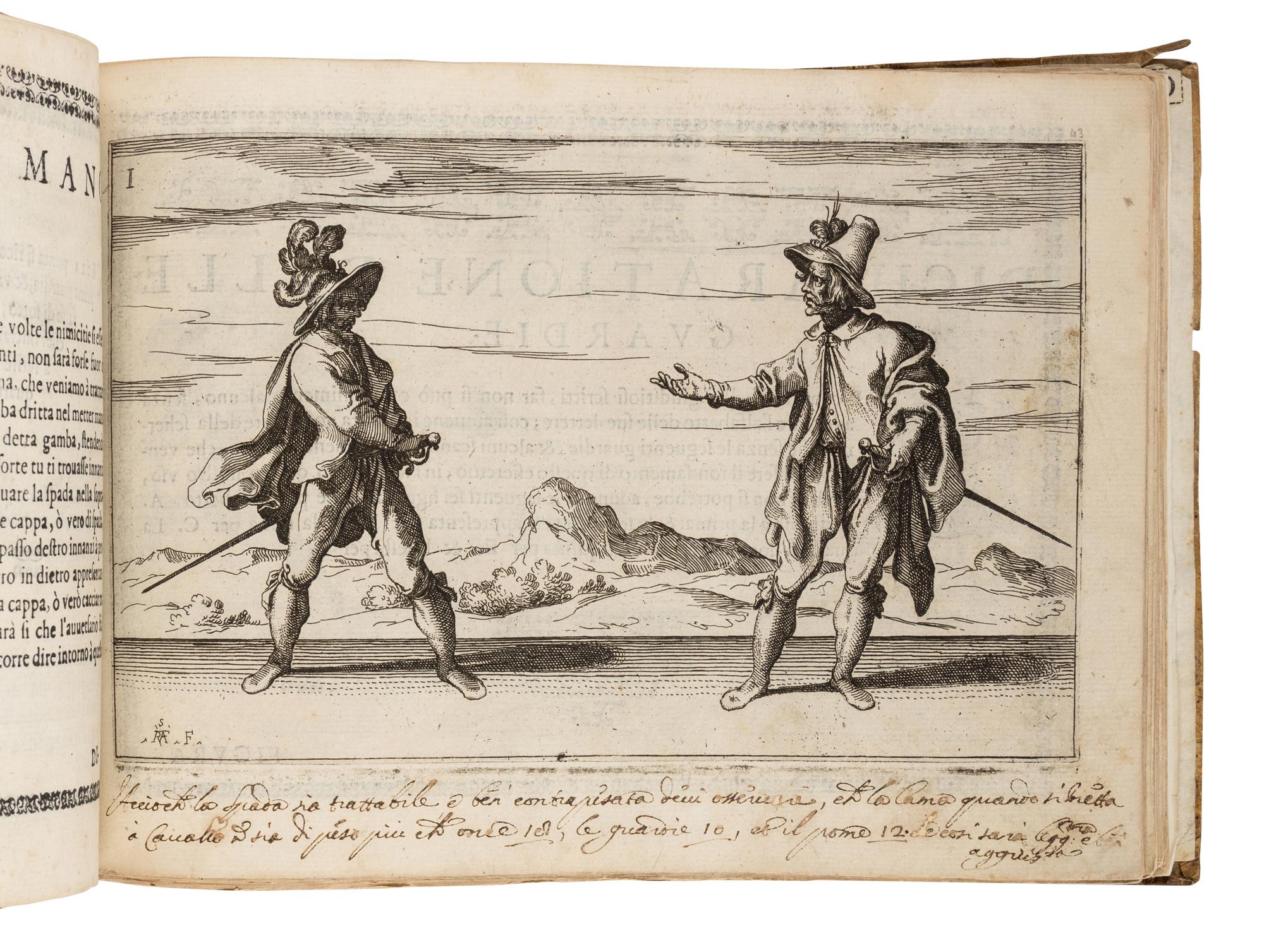 CAPOFERRO, Ridolfo. Gran simulacro dell'arte e dell'uso della scherma . Siena: Salvestro Marchetti & Camillo Turi, 1610.