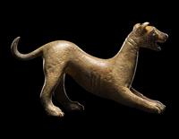 A Roman Bronze Romping Dog