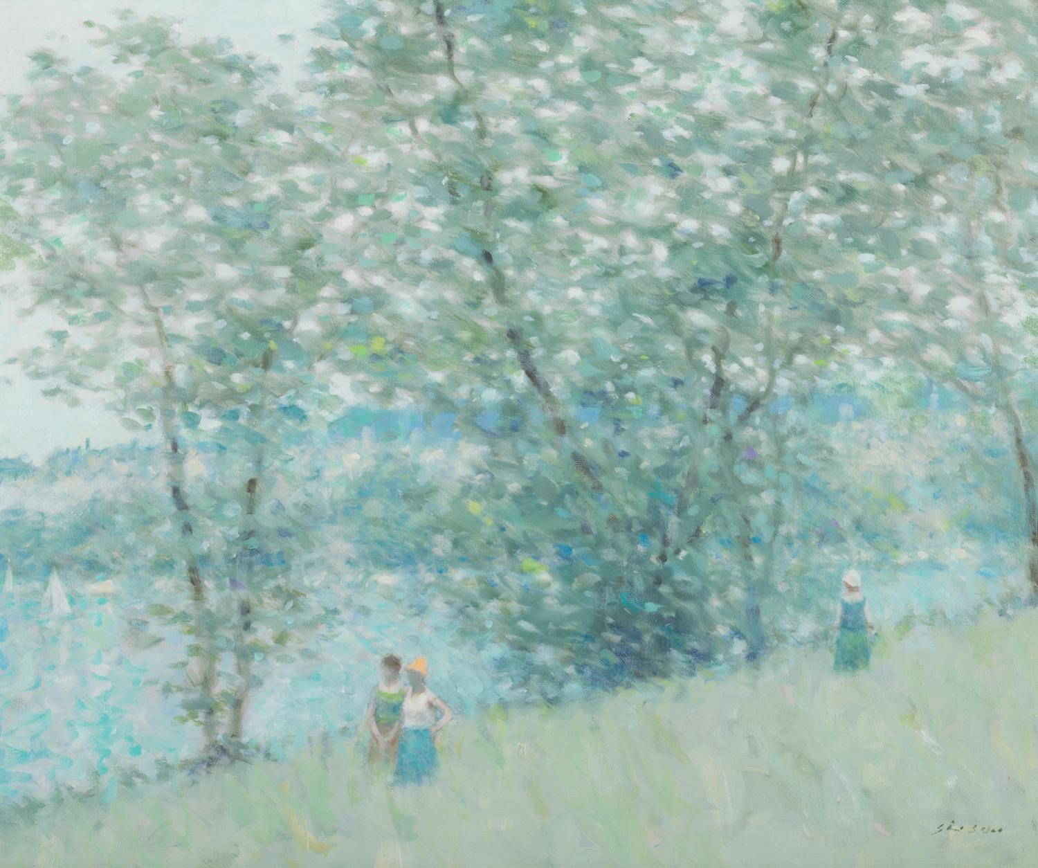 Figures by a River