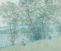 Figures by a River