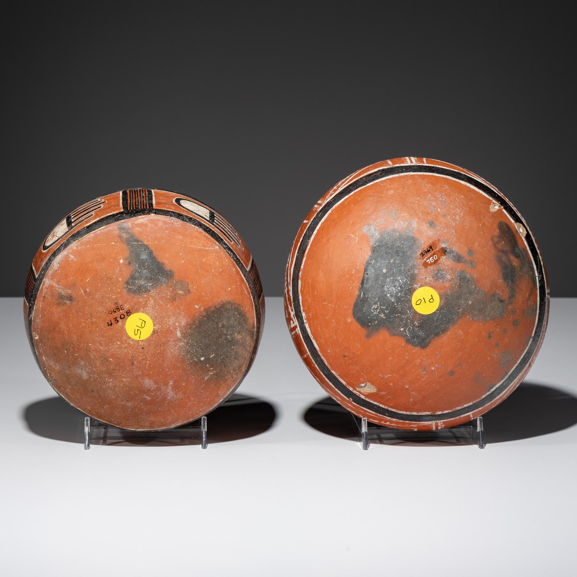 Ancestral Pueblo, Four Mile Polychrome Pottery Bowls