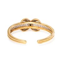 YELLOW GOLD AND DIAMOND CUFF BRACELET