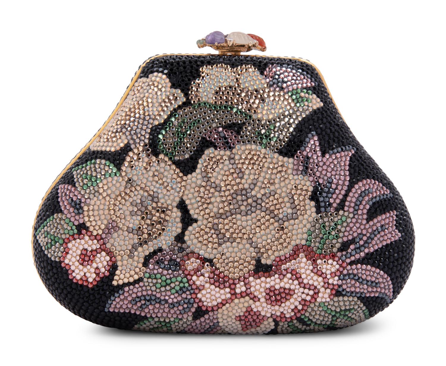 Judith Leiber Padded Floral Motif Minaudière