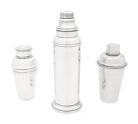 A Group of Three Silver-Plate Cocktail Shakers