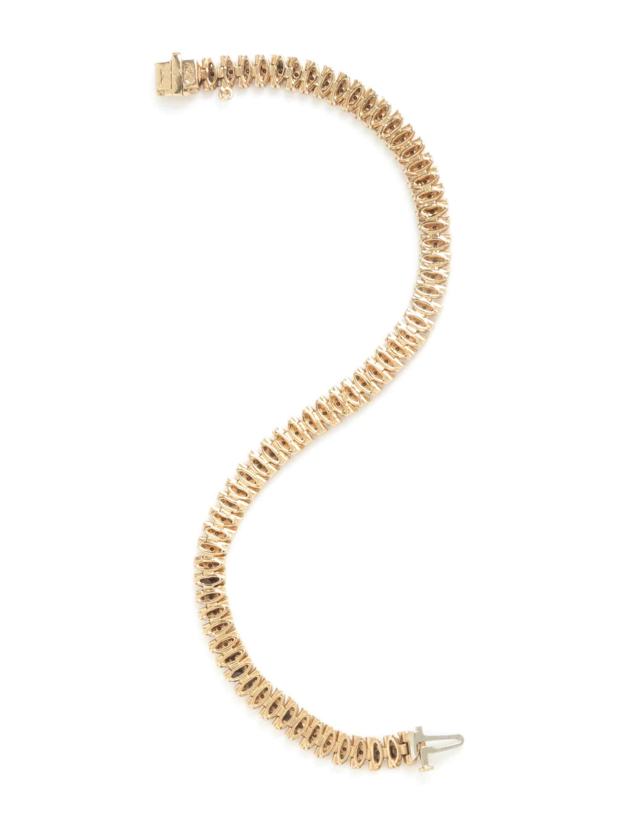 YELLOW GOLD AND DIAMOND BRACELET