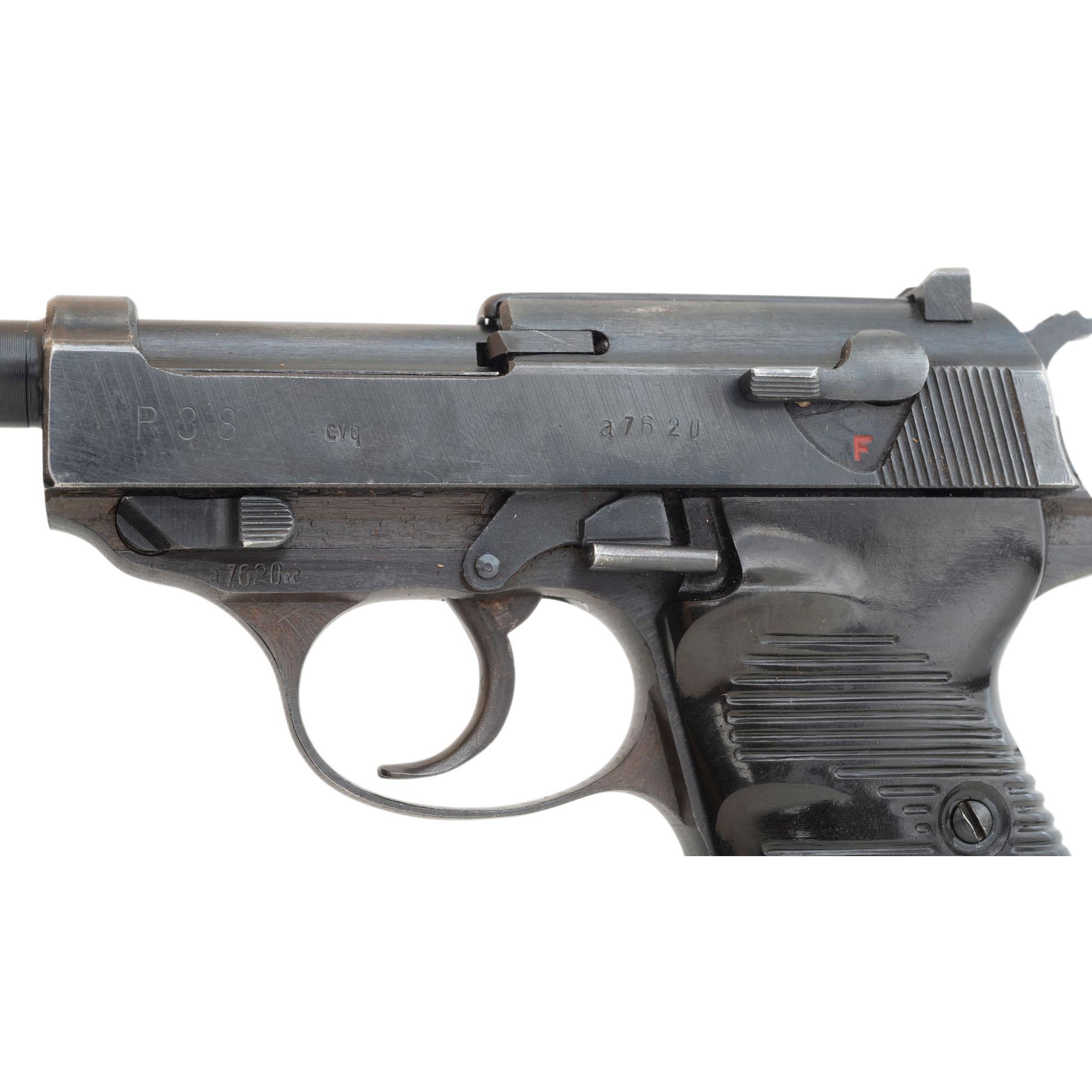 **Excellent Spreewerk P.38 with "Bring Back" Papers, Holsters, and Magazines