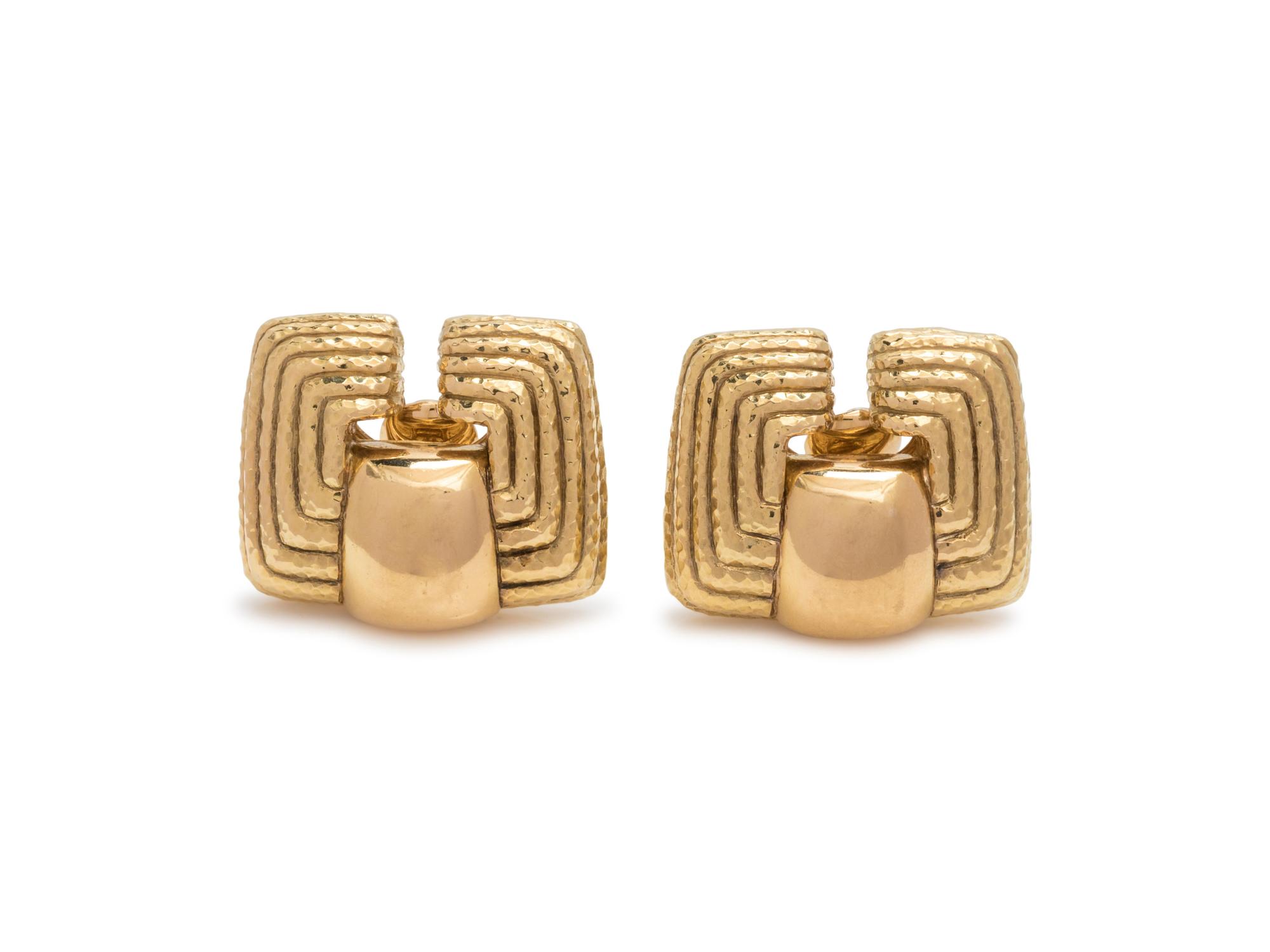 David Webb, Gold 'Mayan' Earclips