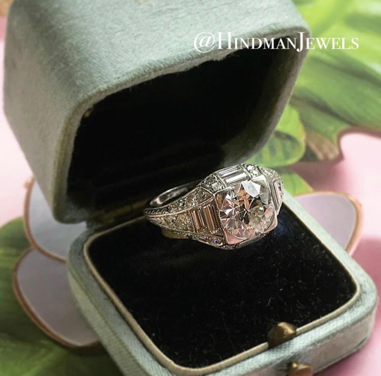 ART DECO, DIAMOND RING