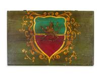 A Federal Green-Painted Pine Blanket Chest Box