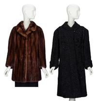 Two Fur Coats: Astrakhan and Mink