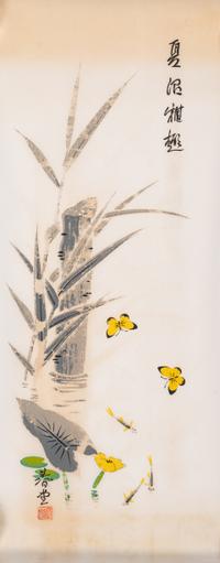 Three Chinese and Japanese Hanging Scrolls