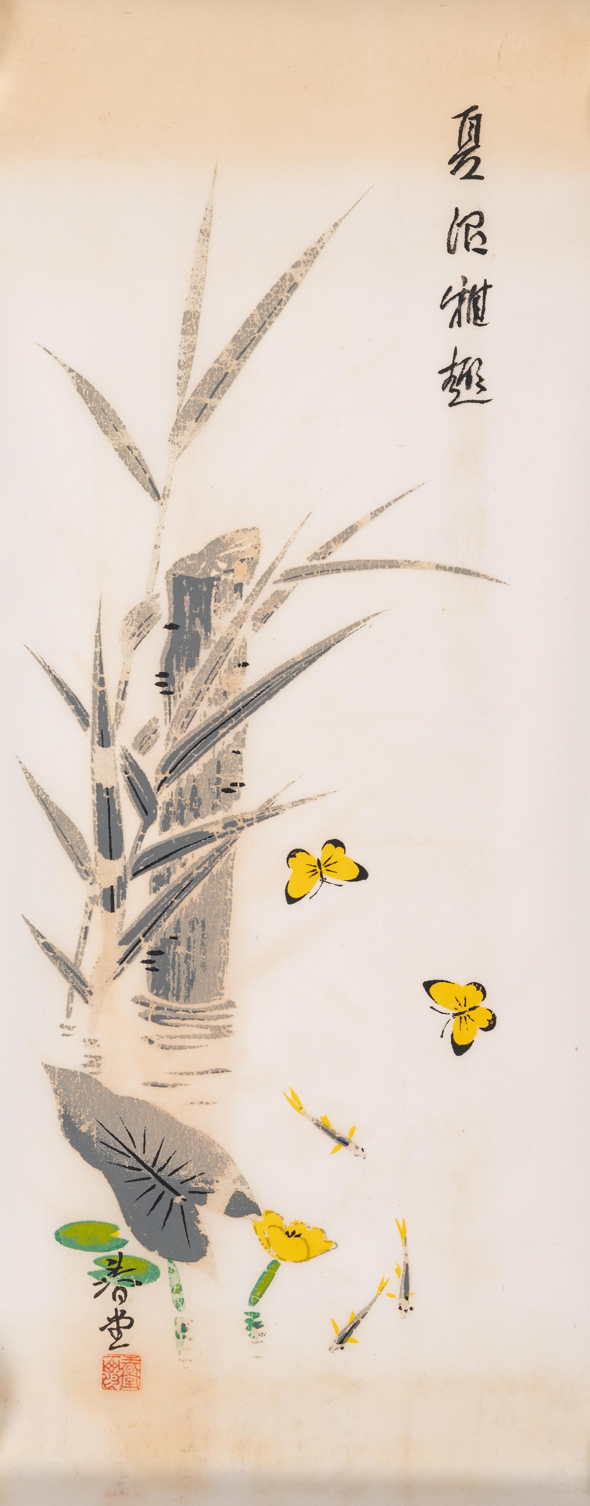Three Chinese and Japanese Hanging Scrolls