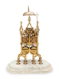 An English Brass Skeleton Clock