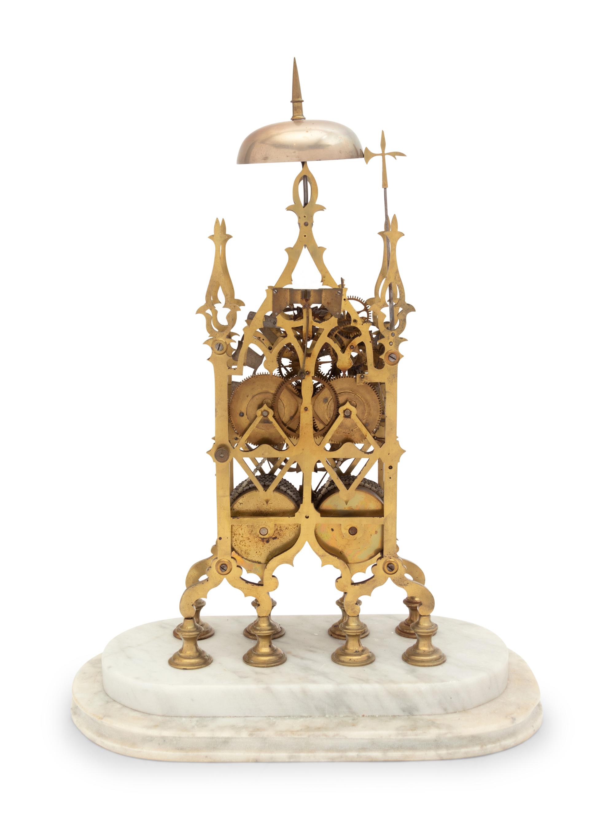 An English Brass Skeleton Clock