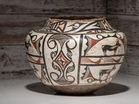 Zuni Polychrome Pottery Olla