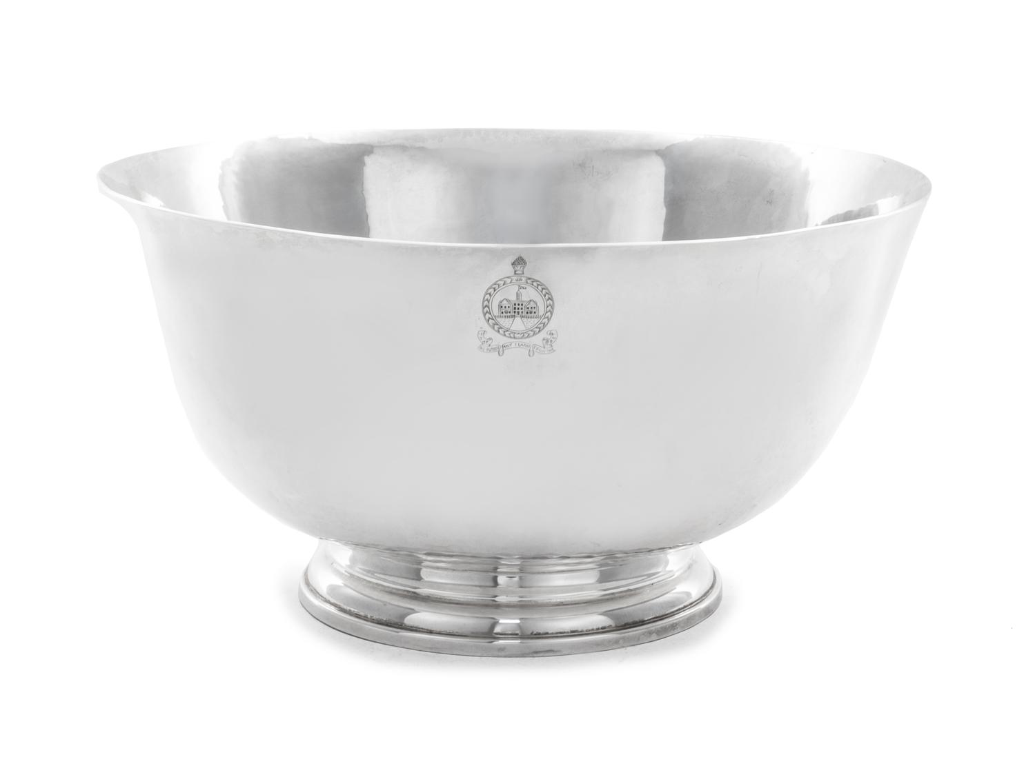 An American Silver Revere Bowl, Markham J. Frankel, Williamsburg, VA, Fourth Quarter 20th Century, of circular form having a slightly f