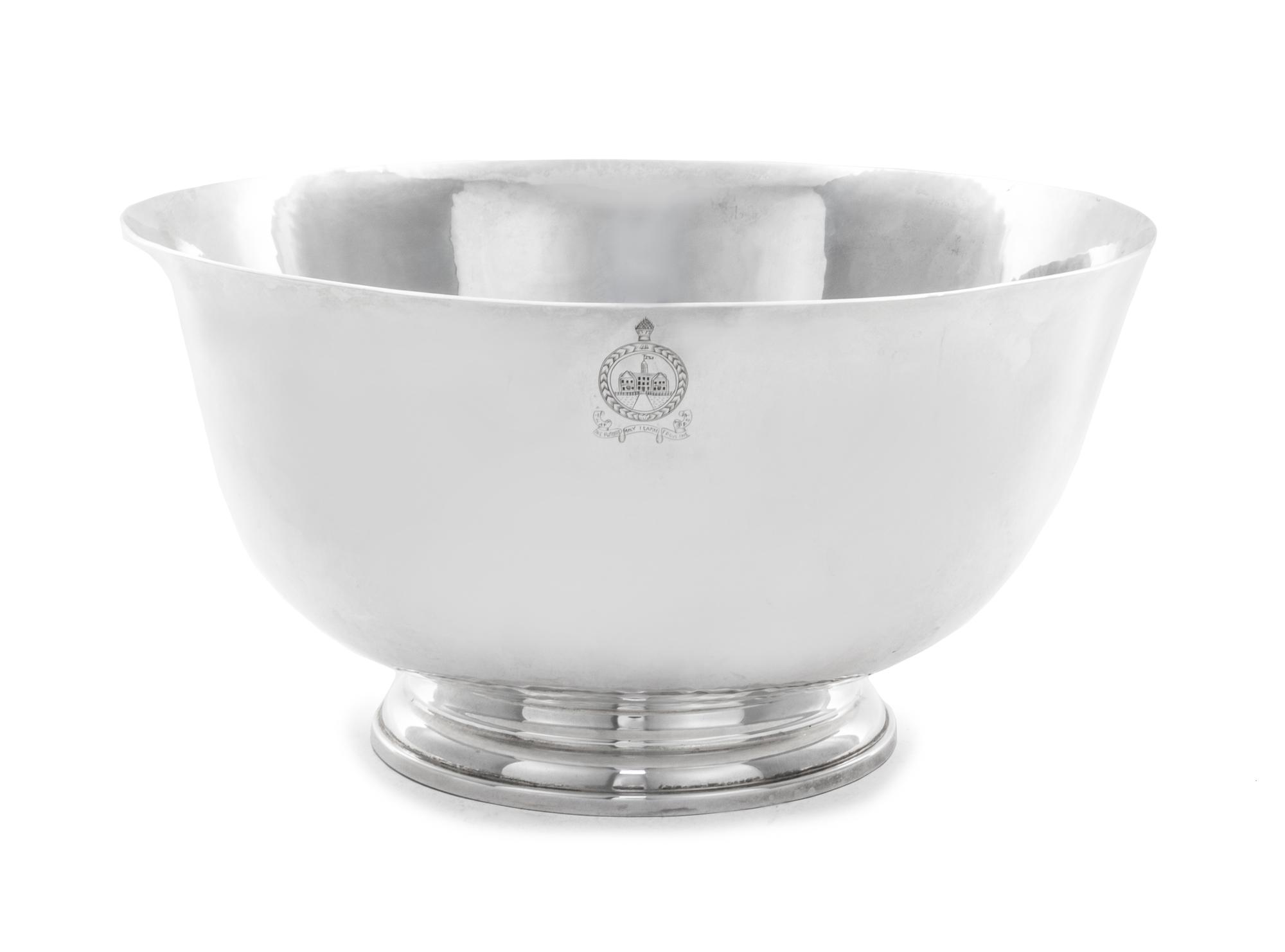 An American Silver Revere Bowl, Markham J. Frankel, Williamsburg, VA, Fourth Quarter 20th Century, of circular form having a slightly f