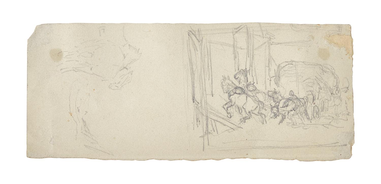 Farm Animal Studies: F older of Eighteen (18) Pencil Drawings