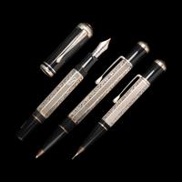 A Montblanc Limited Edition Marcel Proust Fountain Pen, Rollerball Pen and Mechanical Pencil