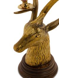 A Gilt Metal Stag-Form Four-Light Candelabrum