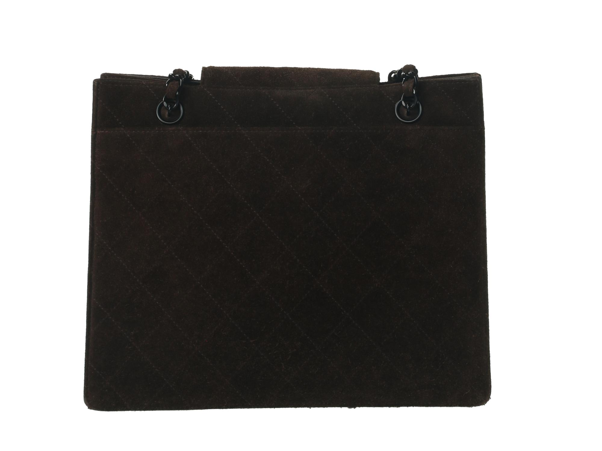 Chanel Brown Suede Tote