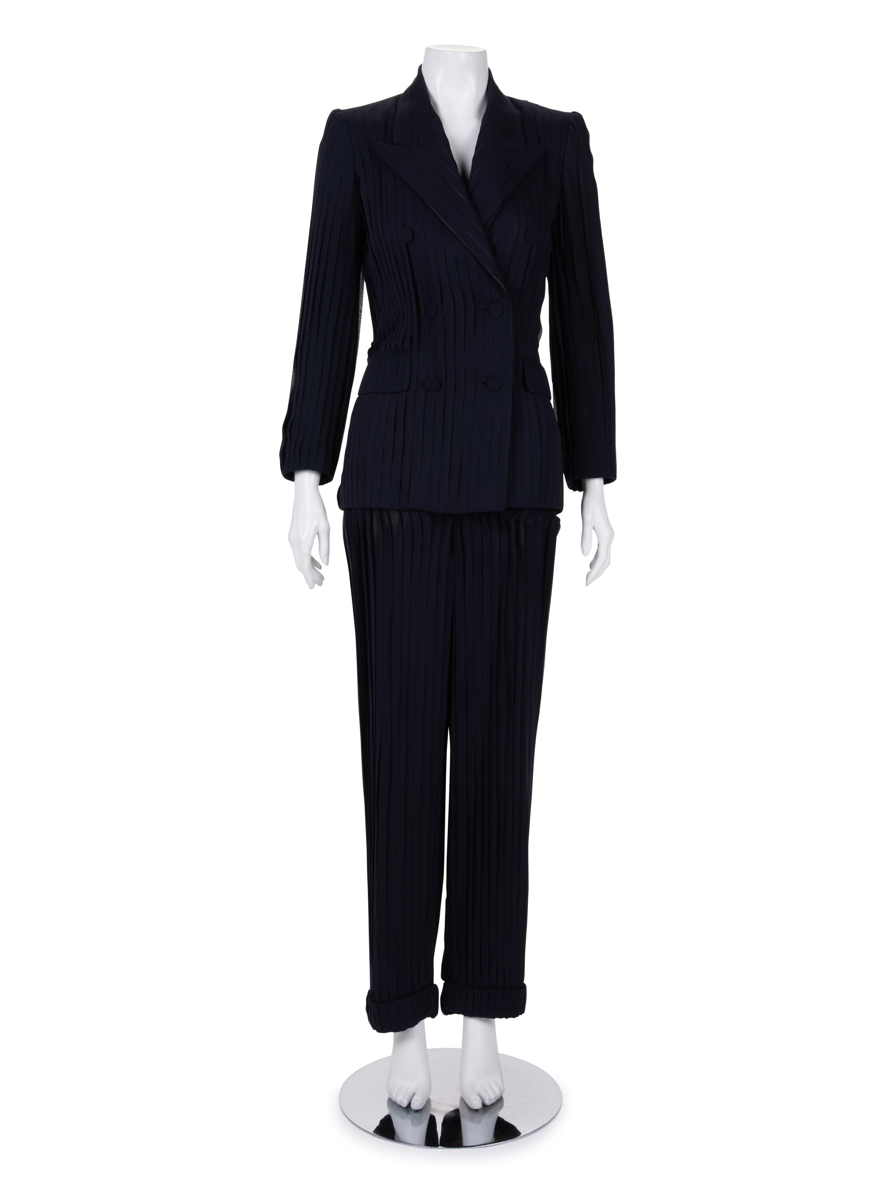 Jean Paul Gaultier Haute Couture Crepe Pant Suit, 1990-2000s