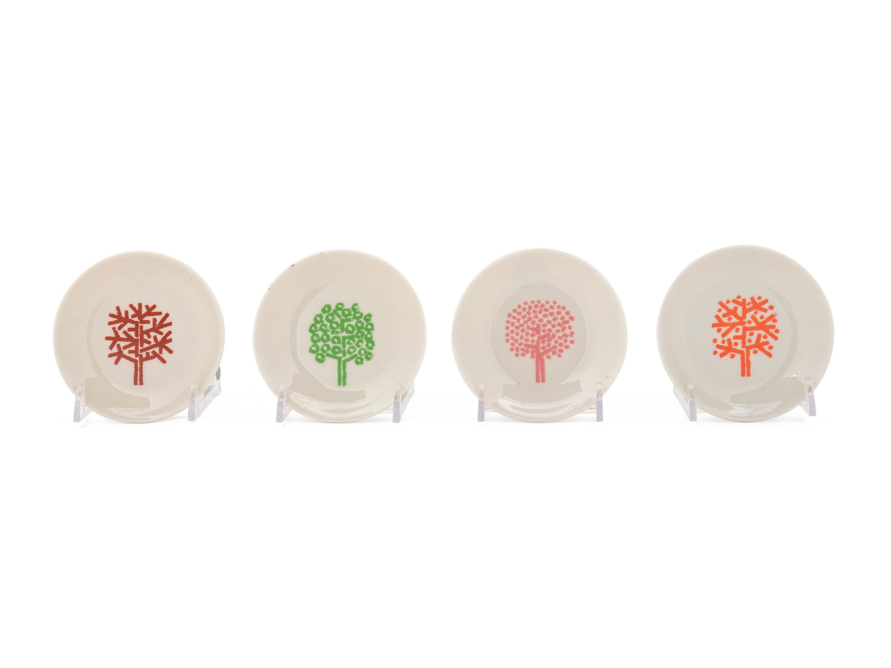 Set of Four Ashtrays Sterling China, USA