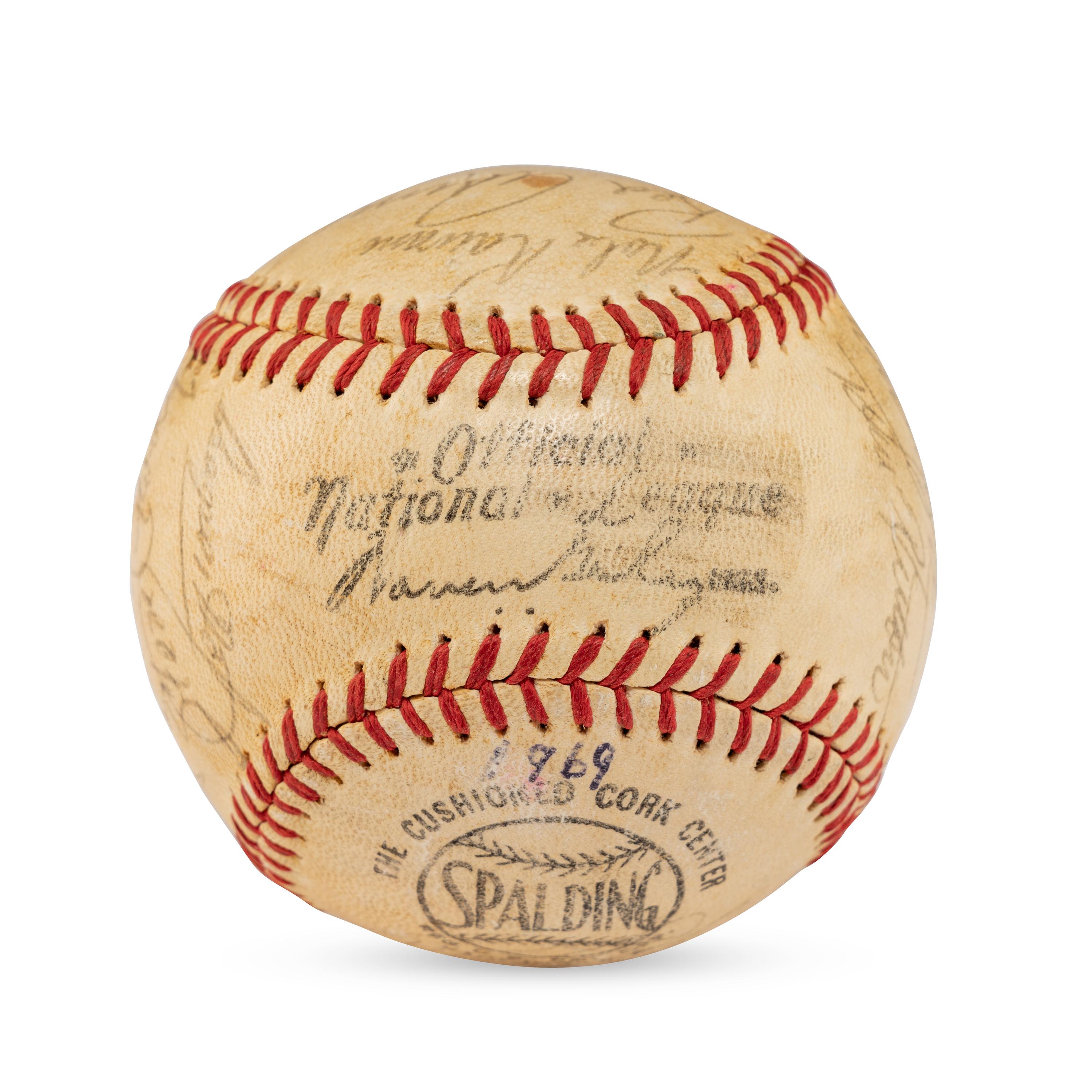 A 1969 Los Angeles Dodgers Team Signed Autograph Baseball