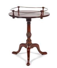 A Chippendale Style Mahogany Tilt-Top Tea Table — LATE 19TH CENTURY