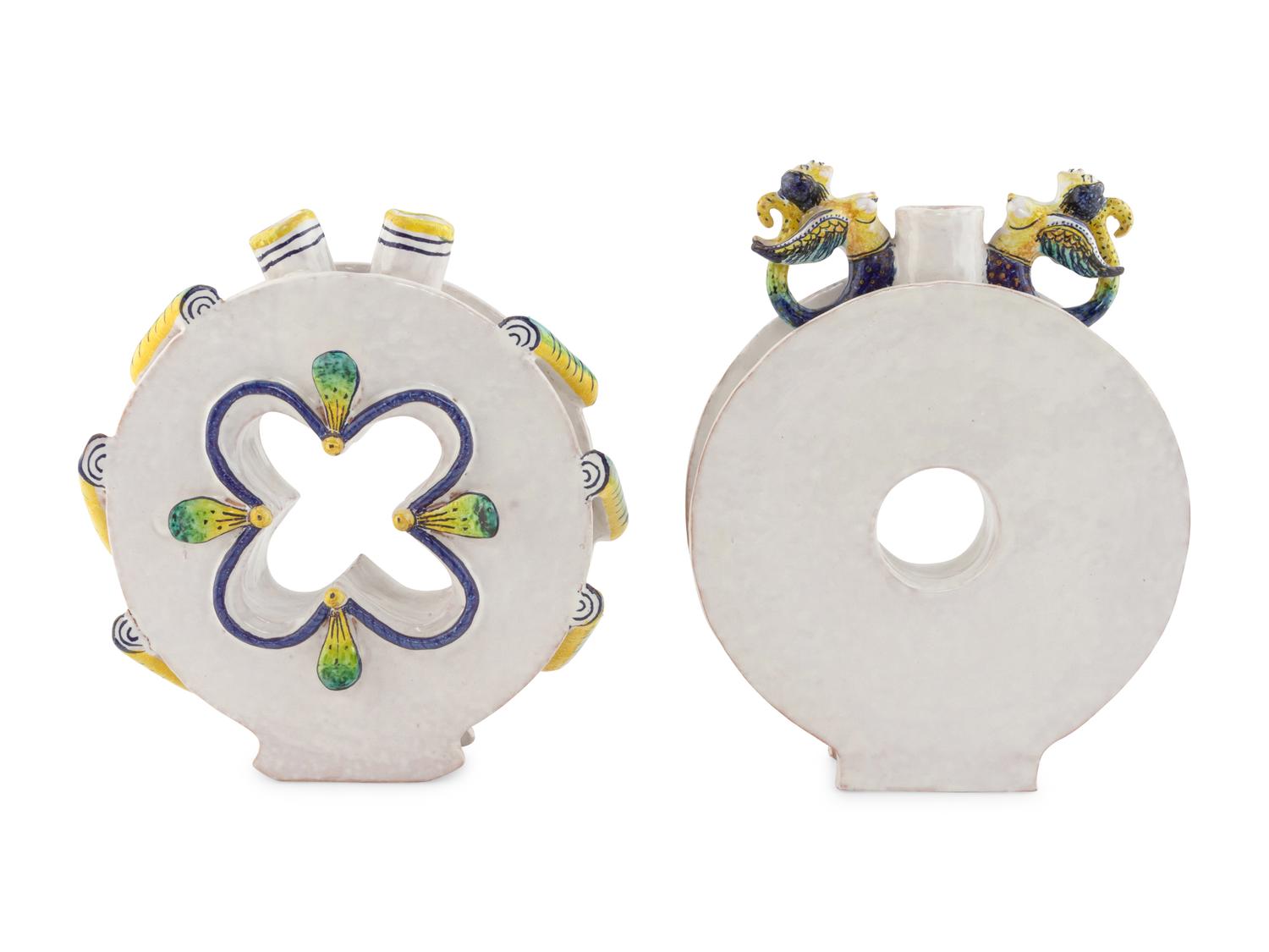 A Group of Five Italian Majolica Articles