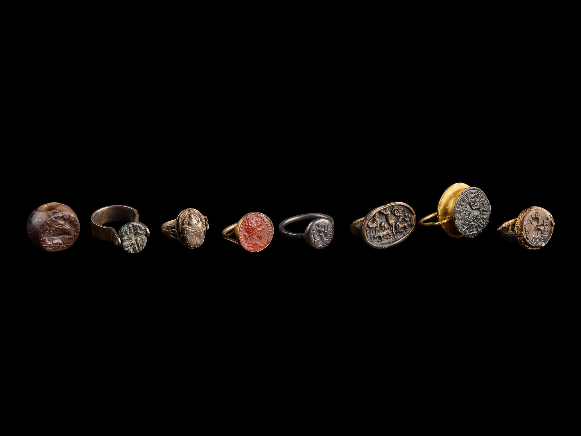 A Group of Twelve Ancient and Neoclassical Finger Rings and Stamp Seals
