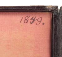 [EARLY PHOTOGRAPHY]. Half plate daguerreotype of three young lads. 1849.