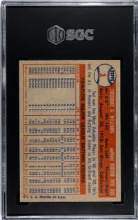 A 1957 Topps Ted Williams Baseball Card No. 1 (SGC 4.5 VG/EX+)