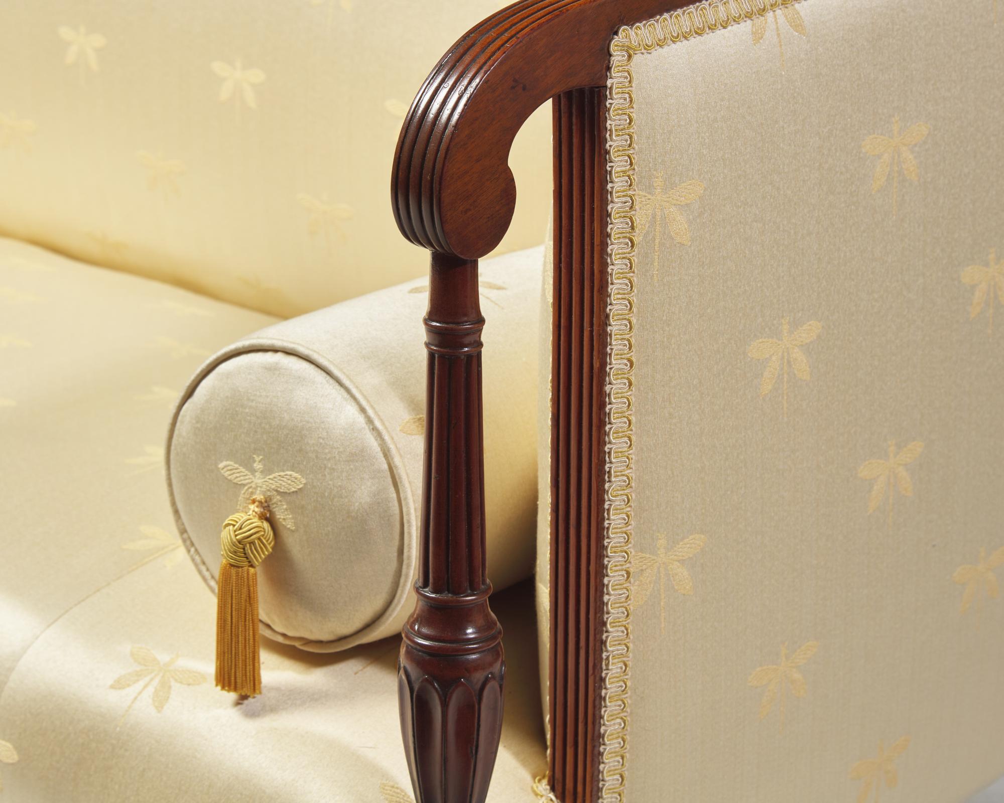 A Federal Carved And Inlaid Mahogany Sofa