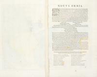 (MAP) ORTELIUS, ABRAHAM. Americae Sive Novi Orbis... Antwerp, 1579. Engraved map w/hand-coloring.