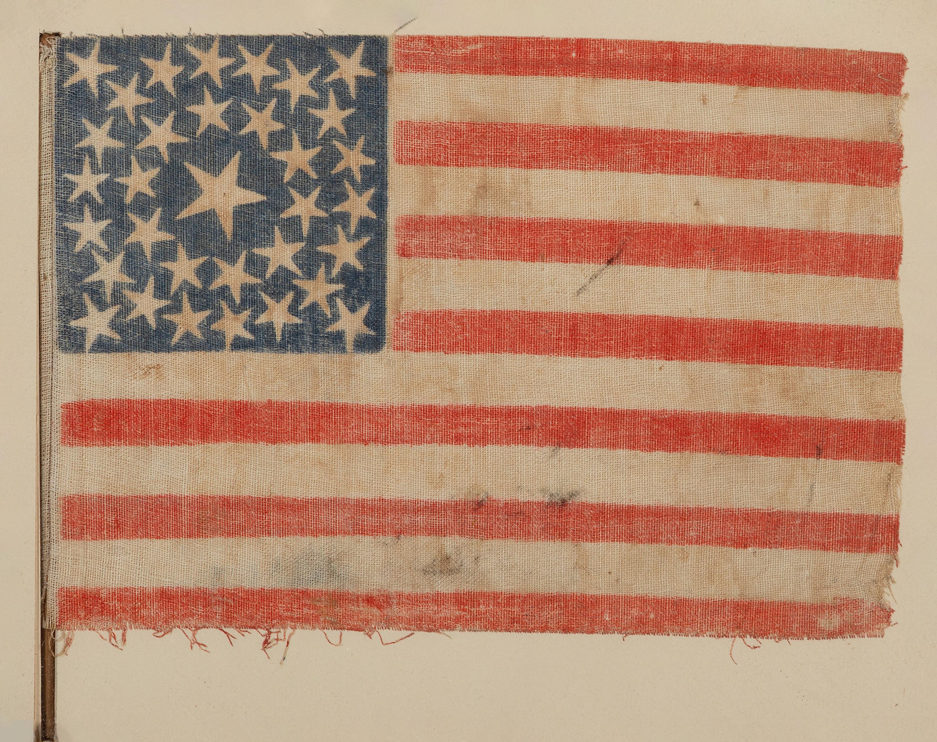[FLAGS]. 33-star American parade flag. Ca 1859-1861.