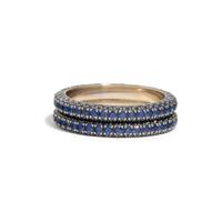 PAIR OF PAVÉ SAPPHIRE ETERNITY BANDS