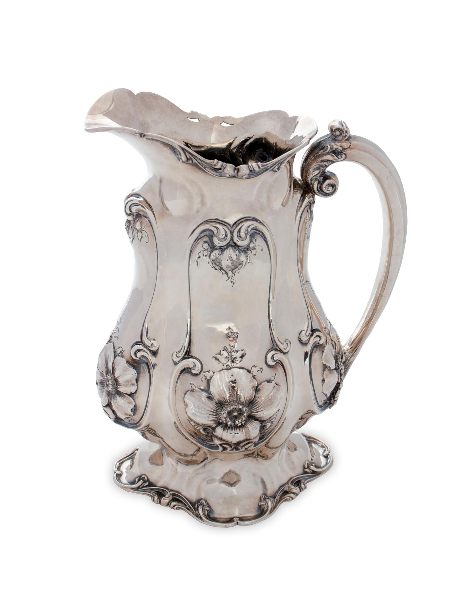 An American Silver Belle Opoque Style Pitcher — Redlich & Co., New York, NY, 20th Century