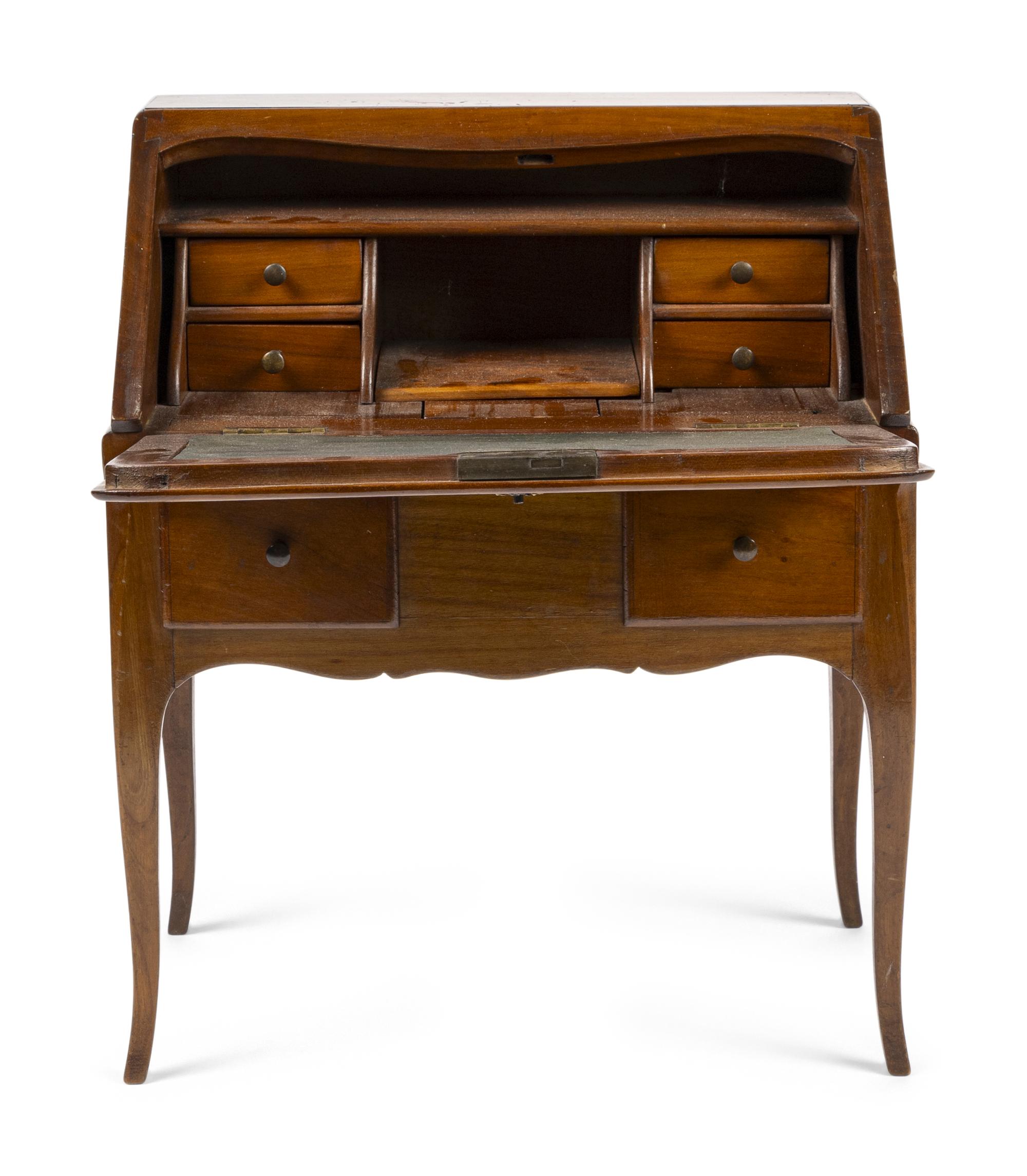 A Louis XV Diminutive Fruitwood Bureau en Pente