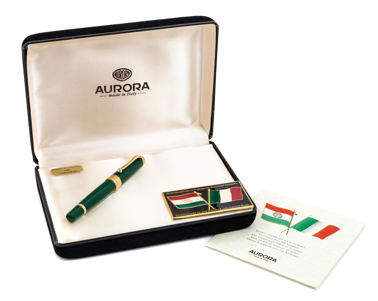 An Aurora Bicentenary of the Italian Flag Limited Edition Fountain Pen