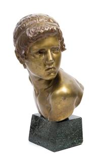 A French Gilt Bronze Bust Height 18 inches. — CONSTANT ROUX (1865-1942)