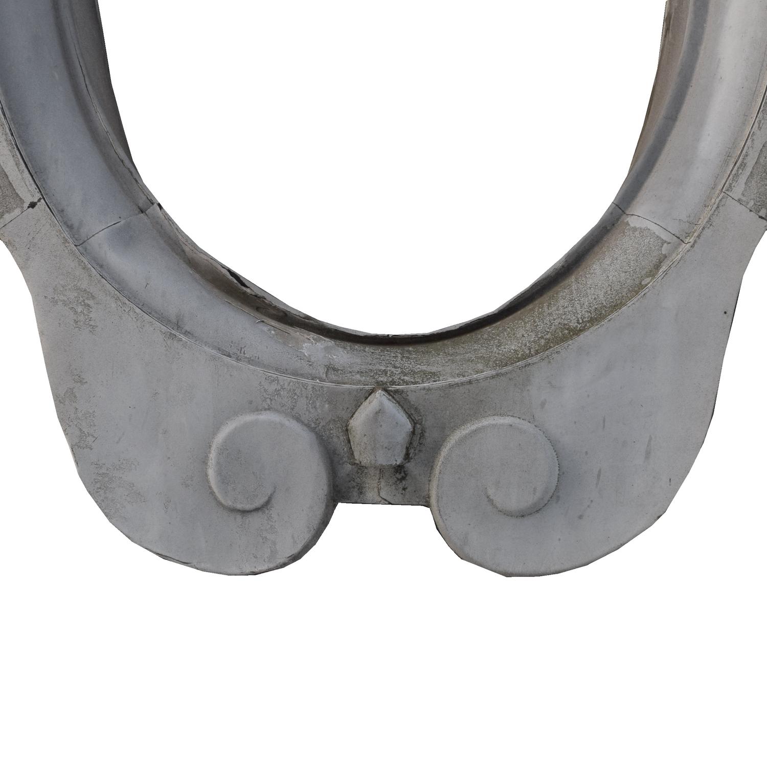 A Zinc Dormer Window Surround 40" W x 12" D x 50" H — France, Circa 1880