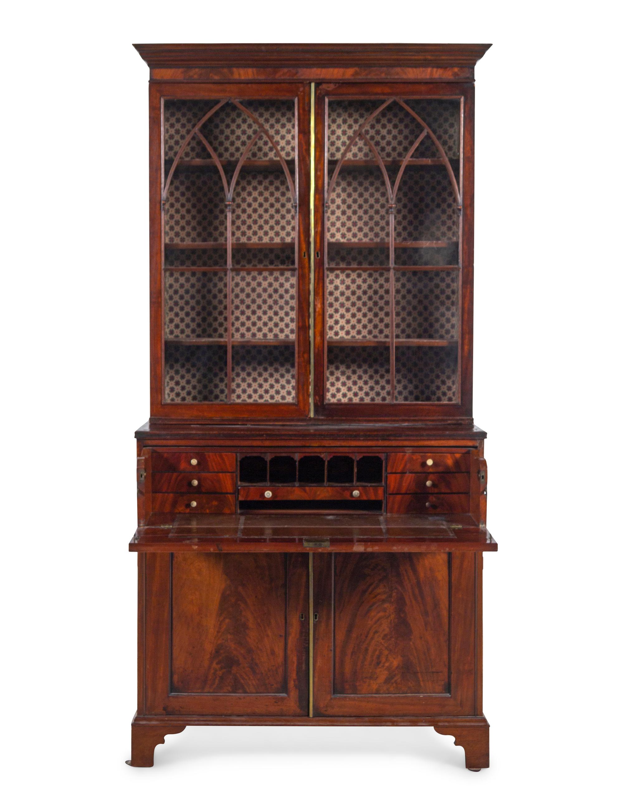 A George III Mahogany Secretary Bookcase