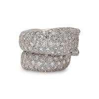 WHITE GOLD AND DIAMOND BYPASS PANTHER RING